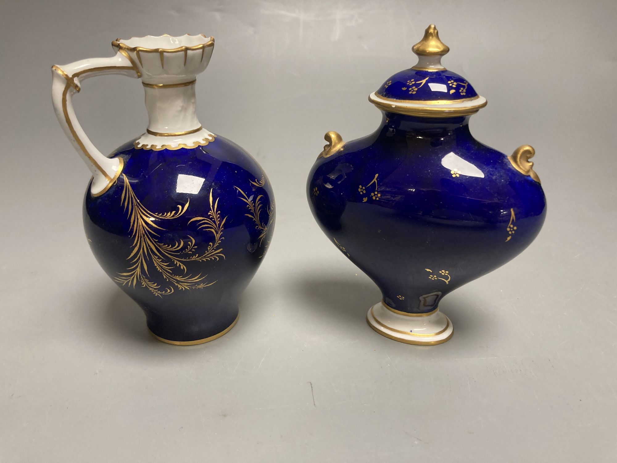 Two Royal Crown Derby vases, tallest 11cm high